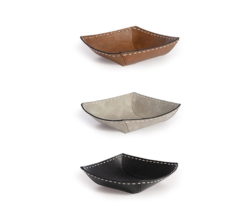 ΚΑΛΑΘΙ LETHAL 20X20X7 ΜΕ ΥΦΗ ΔΕΡΜΑΤΟΣ NEF-NEF HOMEWARE, ΤΕΧΝΗΤΟ ΔΕΡΜΑ