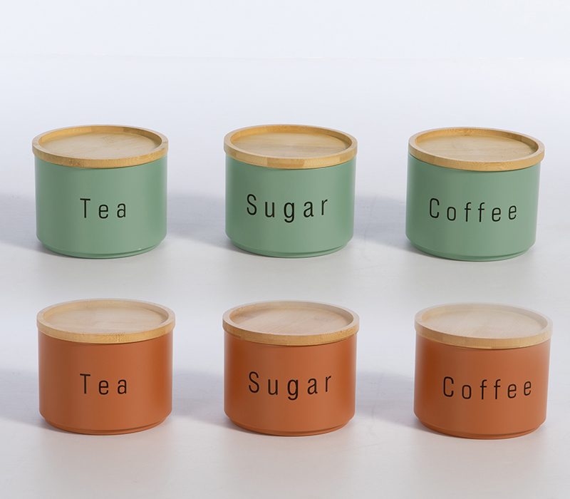 ΔΟΧΕΙΟ ΑΠΟΗΘΗΚΕΥΣΗΣ ΣΕΤ 3 ΤΜΧ COFFEE-TEA-SUGAR NEF-NEF HOMEWARE, ΜΕΤΑΛΛΙΚΟ