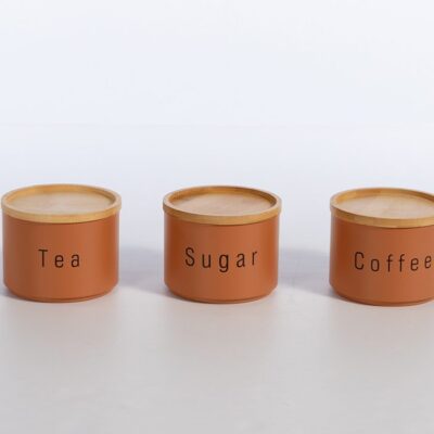 ΔΟΧΕΙΟ ΑΠΟΗΘΗΚΕΥΣΗΣ ΣΕΤ 3 ΤΜΧ COFFEE-TEA-SUGAR NEF-NEF HOMEWARE, ΜΕΤΑΛΛΙΚΟ - Image 2