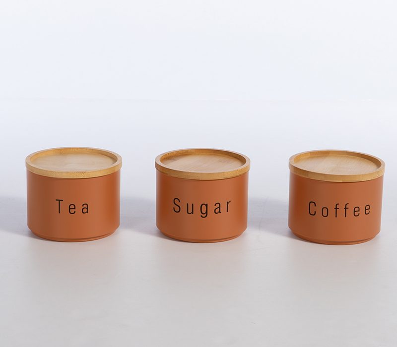 ΔΟΧΕΙΟ ΑΠΟΗΘΗΚΕΥΣΗΣ ΣΕΤ 3 ΤΜΧ COFFEE-TEA-SUGAR NEF-NEF HOMEWARE, ΜΕΤΑΛΛΙΚΟ - Image 2