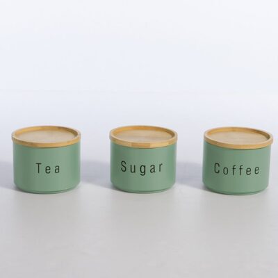 ΔΟΧΕΙΟ ΑΠΟΗΘΗΚΕΥΣΗΣ ΣΕΤ 3 ΤΜΧ COFFEE-TEA-SUGAR NEF-NEF HOMEWARE, ΜΕΤΑΛΛΙΚΟ - Image 3