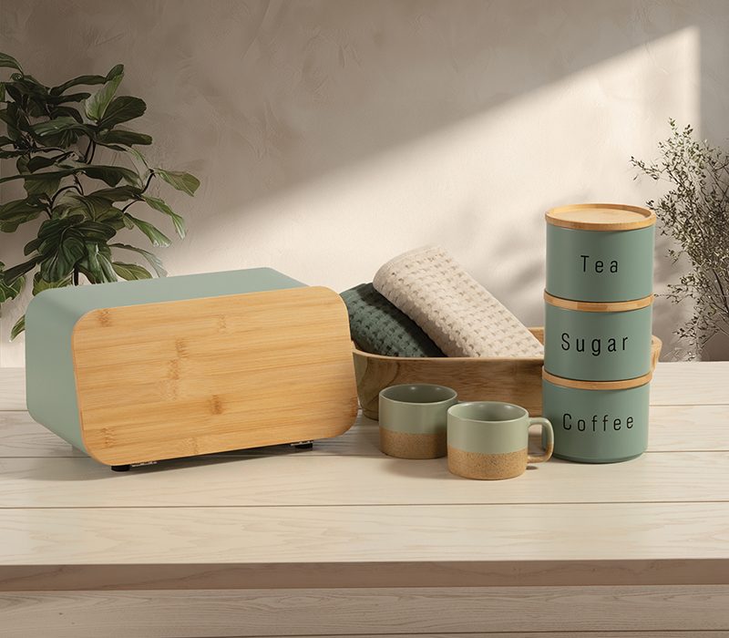 ΔΟΧΕΙΟ ΑΠΟΗΘΗΚΕΥΣΗΣ ΣΕΤ 3 ΤΜΧ COFFEE-TEA-SUGAR NEF-NEF HOMEWARE, ΜΕΤΑΛΛΙΚΟ - Image 4