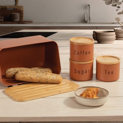 ΔΟΧΕΙΟ ΑΠΟΗΘΗΚΕΥΣΗΣ ΣΕΤ 3 ΤΜΧ COFFEE-TEA-SUGAR NEF-NEF HOMEWARE, ΜΕΤΑΛΛΙΚΟ - Image 5