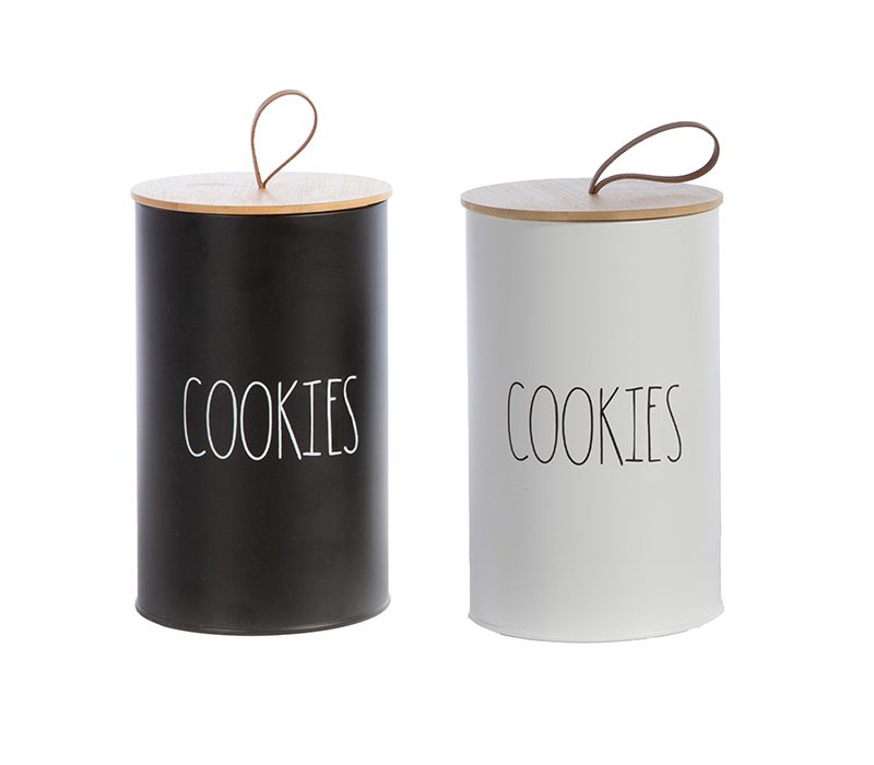 ΔΟΧΕΙΟ ΓΙΑ ΜΠΙΣΚΟΤΑ COOKIES 12Χ12Χ20 NEF-NEF HOMEWARE, ΜΕΤΑΛΛΙΚΟ