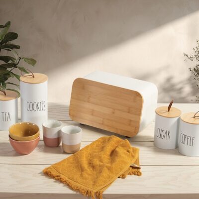ΔΟΧΕΙΟ ΓΙΑ ΚΑΦΕ COFFEE 10.4X10.4X13 NEF-NEF HOMEWARE, ΜΕΤΑΛΛΙΚΟ - Image 5