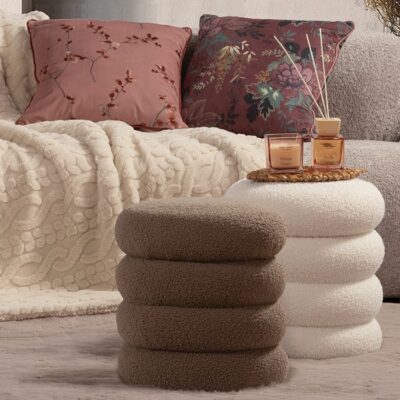 ΜΠΟΥΚΛΕ ΣΚΑΜΠΟ STOOL 35X40 NEF-NEF HOMEWARE, 100% ΠΟΛΥΕΣΤΕΡΑΣ - Image 2