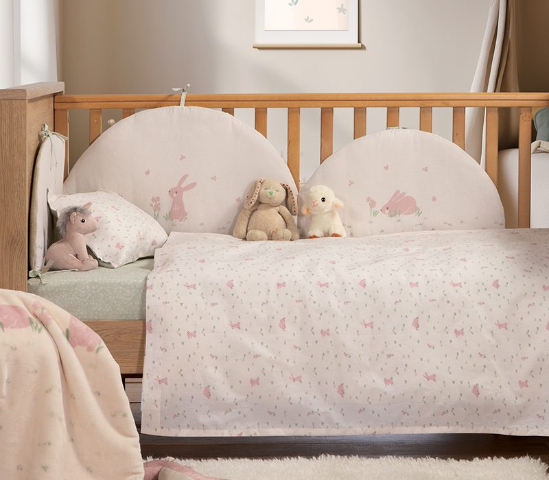 ΒΡΕΦΙΚΑ ΣΕΤ ΣΕΝΤΟΝΙΑ ΚΟΥΝΙΑΣ COUNTRY BUNNY  NEF-NEF HOMEWARE, 100% ΒΑΜΒΑΚΙ - Image 7
