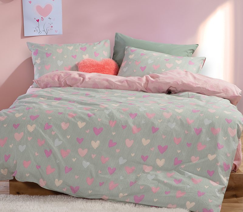 ΠΑΙΔΙΚΑ ΣΕΤ ΣΕΝΤΟΝΙΑ ΜΟΝΑ HEARTS ATTACK 170Χ260 NEF-NEF HOMEWARE, 100% ΒΑΜΒΑΚΙ - Image 5