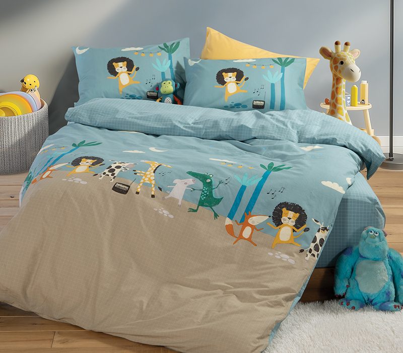 ΠΑΙΔΙΚΑ ΣΕΤ ΣΕΝΤΟΝΙΑ ΜΟΝΑ WILD DANCE 170Χ260 NEF-NEF HOMEWARE, 100% ΒΑΜΒΑΚΙ - Image 6
