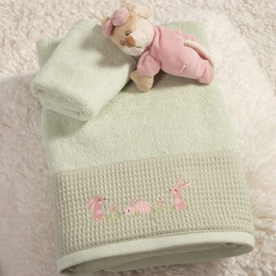 ΒΡΕΦΙΚΕΣ ΠΕΤΣΕΤΕΣ ΣΕΤ 2TMX COUNTRY BUNNY NEF-NEF HOMEWARE, 100% ΒΑΜΒΑΚΙ - Image 3