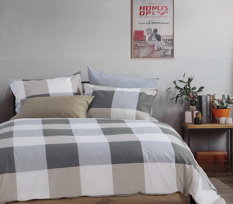 ΣΕΤ ΠΑΠΛΩΜΑΤΟΘΗΚΗ ΜΟΝΗ CASUAL CHECK 170Χ240 NEF-NEF HOMEWARE, 100% ΒΑΜΒΑΚΙ - Image 7