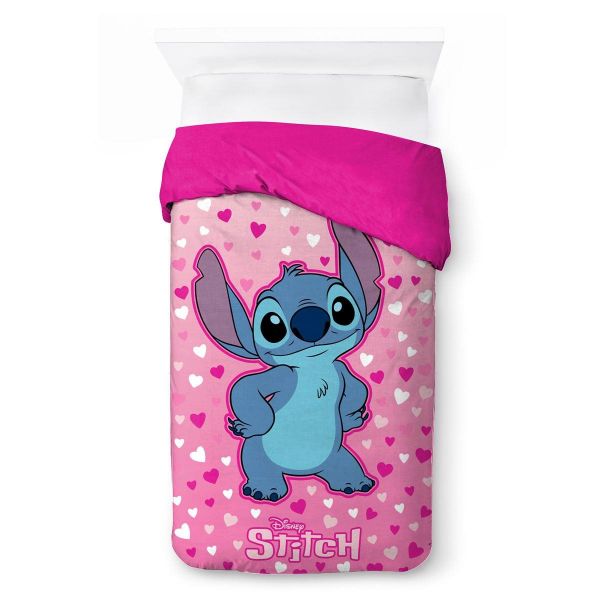 Disney Home Κουβερτοπάπλωμα Flannel-Sherpa Disney Home Lilo & Stitch 57 160X250 Pink 100% Polyester