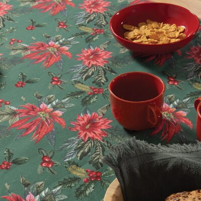 ΧΡΙΣΤΟΥΓΕΝΝΙΑΤΙΚΟ ΤΡΑΠΕΖΟΜΑΝΤΗΛΟ MISTLETOE 140X240 NEF-NEF HOMEWARE, 50% BAMBΑΚΙ-50% ΠΟΛΥΕΣΤΕΡΑΣ - Image 3