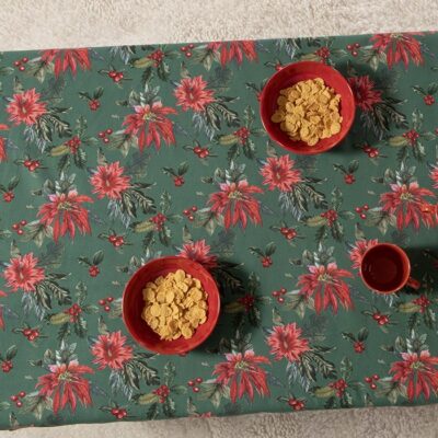 ΧΡΙΣΤΟΥΓΕΝΝΙΑΤΙΚΗ ΤΡΑΒΕΡΣΑ MISTLETOE 45Χ140 NEF-NEF HOMEWARE, 50% BAMBΑΚΙ-50% ΠΟΛΥΕΣΤΕΡΑΣ - Image 3