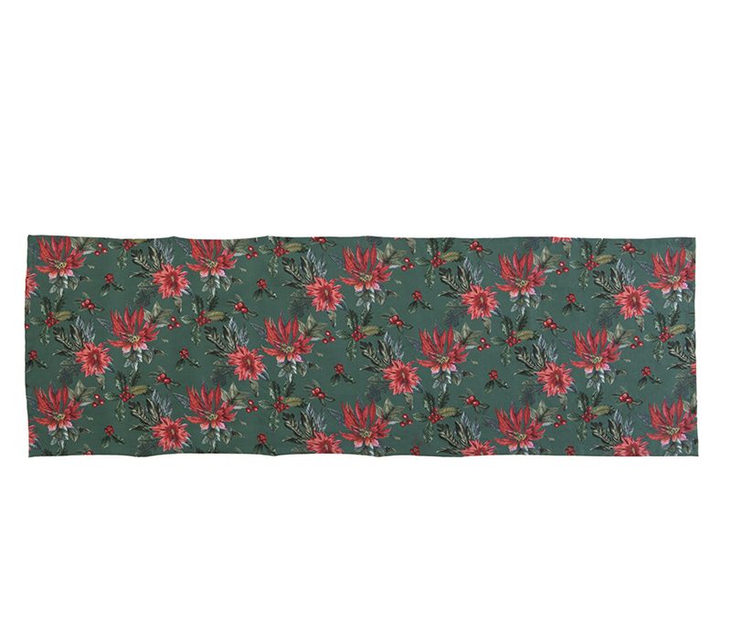 ΧΡΙΣΤΟΥΓΕΝΝΙΑΤΙΚΗ ΤΡΑΒΕΡΣΑ MISTLETOE 45Χ140 NEF-NEF HOMEWARE, 50% BAMBΑΚΙ-50% ΠΟΛΥΕΣΤΕΡΑΣ - Image 4