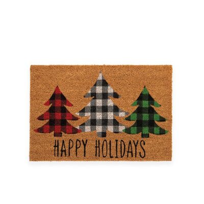 ΧΡΙΣΤΟΥΓΕΝΝΙΑΤΙΚΟ ΤΑΠΕΤΟ ΕΙΣΟΔΟΥ TREES OF JOY 40X60 NEF-NEF HOMEWARE, 100% ΚΟΚΟΦΟΙΝΙΚΑΣ