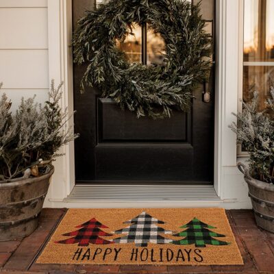 ΧΡΙΣΤΟΥΓΕΝΝΙΑΤΙΚΟ ΤΑΠΕΤΟ ΕΙΣΟΔΟΥ TREES OF JOY 40X60 NEF-NEF HOMEWARE, 100% ΚΟΚΟΦΟΙΝΙΚΑΣ - Image 2