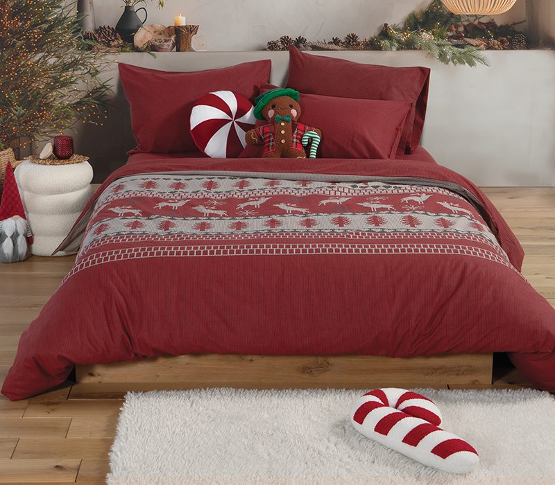 ΣΕΤ ΣΕΝΤΟΝΙΑ ΥΠΕΡΔΙΠΛΑ TINSEL 240X260 NEF-NEF HOMEWARE, 100% ΒΑΜΒΑΚΙ