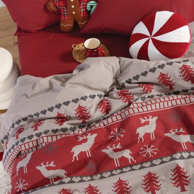 ΣΕΤ ΣΕΝΤΟΝΙΑ ΥΠΕΡΔΙΠΛΑ TINSEL 240X260 NEF-NEF HOMEWARE, 100% ΒΑΜΒΑΚΙ - Image 3