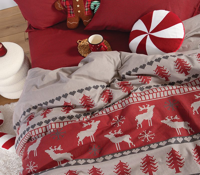 ΣΕΤ ΣΕΝΤΟΝΙΑ ΥΠΕΡΔΙΠΛΑ TINSEL 240X260 NEF-NEF HOMEWARE, 100% ΒΑΜΒΑΚΙ - Image 3