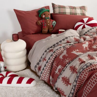 ΣΕΤ ΠΑΠΛΩΜΑΤΟΘΗΚΗ ΜΟΝΗ TINSEL 160X230 NEF-NEF HOMEWARE, 100% ΒΑΜΒΑΚΙ - Image 2