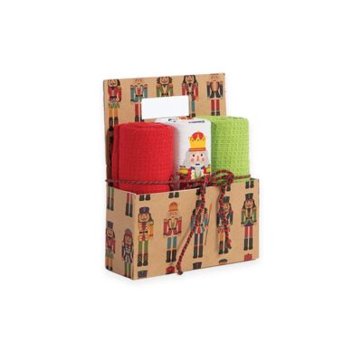 ΧΡΙΣΤΟΥΓΕΝΝΙΑΤΙΚΟ ΚΑΛΑΘΙ NUTCRACKER ΜΕ ΠΟΤΗΡΟΠΑΝΑ ΣΕΤ 3ΤΜΧ NEF-NEF HOMEWARE, 100% ΒΑΜΒΑΚΙ