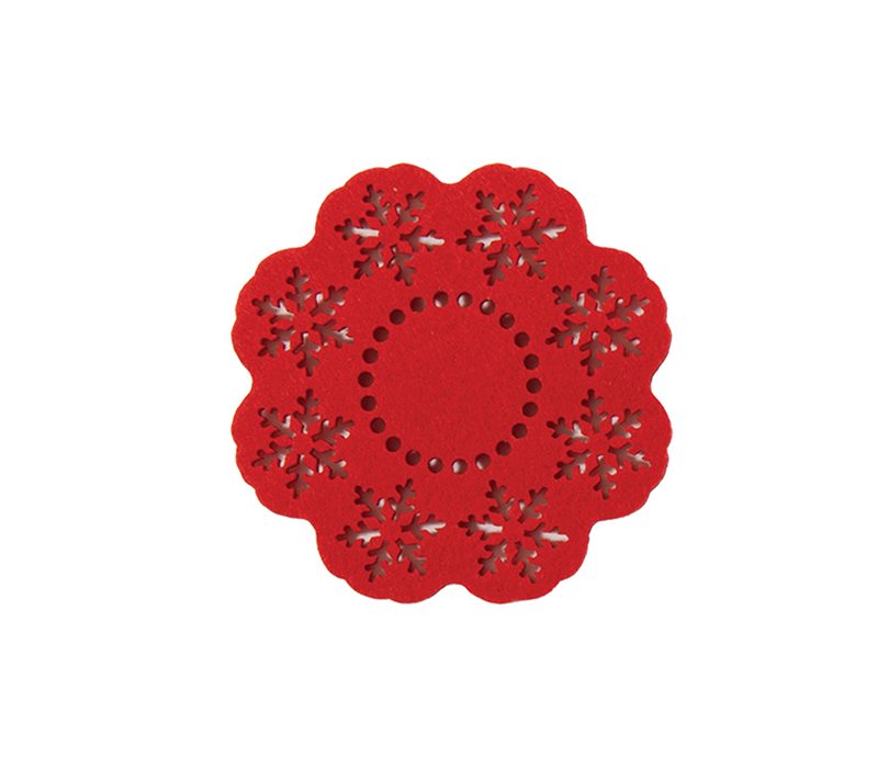 ΧΡΙΣΤΟΥΓΕΝΝΙΑΤΙΚΟ ΣΟΥΒΕΡ SNOW FELT 4 TMX RED NEF-NEF HOMEWARE, 100% ΠΟΛΥΕΣΤΕΡΑΣ