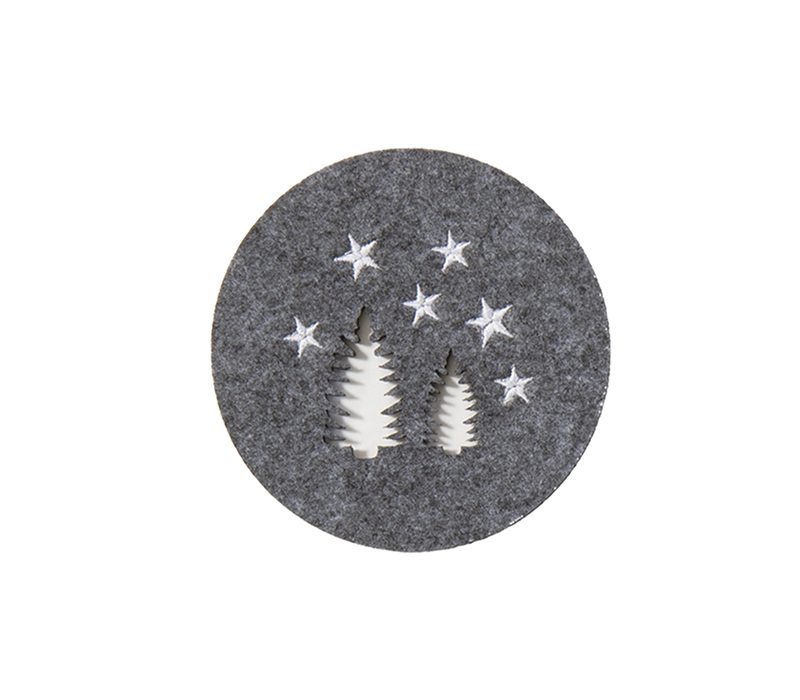 ΧΡΙΣΤΟΥΓΕΝΝΙΑΤΙΚΟ ΣΟΥΒΕΡ SNOW FELT 4 TMX GREY NEF-NEF HOMEWARE, 100% ΠΟΛΥΕΣΤΕΡΑΣ