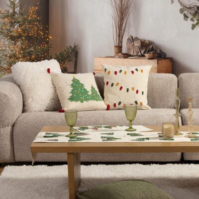ΧΡΙΣΤΟΥΓΕΝΝΙΑΤΙΚΗ ΤΡΑΒΕΡΣΑ HAPPY HOLIDAY 33X150 NEF-NEF HOMEWARE, 89% BAMBΑΚΙ-7% ΜΕΤΑΛΛΙΚΟ ΝΗΜΑ-4% ΠΟΛΥΕΣΤΕΡΑΣ ΠΙΣΩ:100% BAMBΑΚΙ