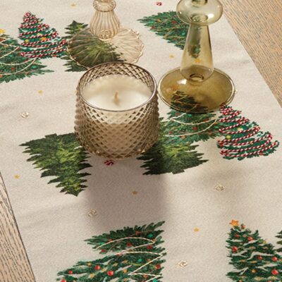 ΧΡΙΣΤΟΥΓΕΝΝΙΑΤΙΚΗ ΤΡΑΒΕΡΣΑ HAPPY HOLIDAY 33X150 NEF-NEF HOMEWARE, 89% BAMBΑΚΙ-7% ΜΕΤΑΛΛΙΚΟ ΝΗΜΑ-4% ΠΟΛΥΕΣΤΕΡΑΣ ΠΙΣΩ:100% BAMBΑΚΙ - Image 2