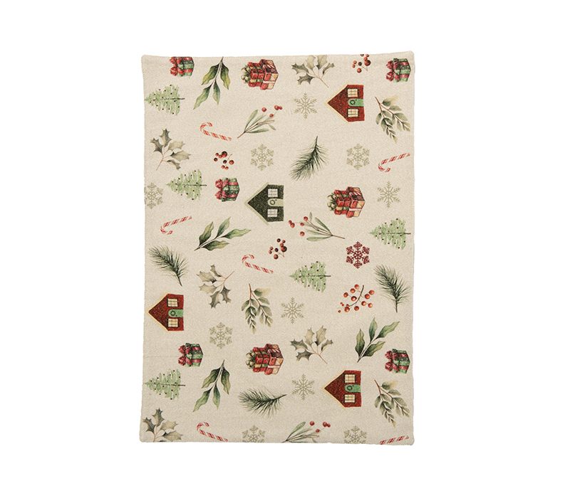 ΧΡΙΣΤΟΥΓΕΝΝΙΑΤΙΚΟ ΣΟΥΠΛΑ WHITE CHRISTMAS 33Χ48 NEF-NEF HOMEWARE, ΜΠΡOΣΤΑ:89% ΒΑΜΒΑΚΙ -7% ΜΕΤΑΛΛΙΚΟ ΝΗΜΑ -4% ΠΟΛΥΕΣΤΕΡΑΣ -ΠΙΣΩ:100% BAMBΑΚΙ - Image 2