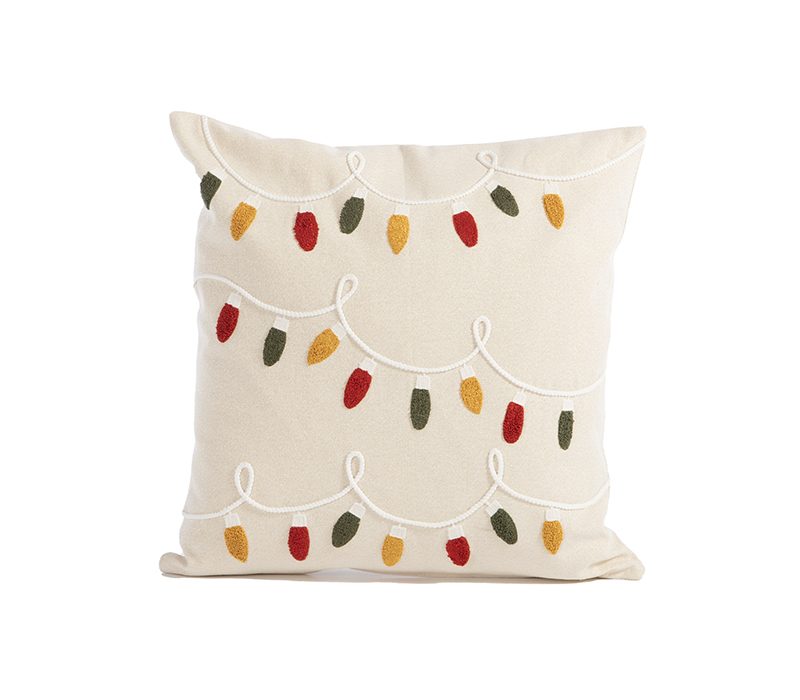 ΧΡΙΣΤΟΥΓΕΝΝΙΑΤΙΚΟ ΔΙΑΚΟΣΜΗΤΙΚΟ ΜΑΞΙΛΑΡΙ HAPPY HOLIDAY LIGHTS 45X45 NEF-NEF HOMEWARE, ΥΦ:89% BAMBΑΚΙ-7% ΜΕΤΑΛΛΙΚΟ ΝΗΜΑ-4% ΠΟΛΥΕΣΤΕΡΑΣ ΓΕΜΙΣΜΑ:100% ΠΟΛΥΕΣΤΕΡΑΣ