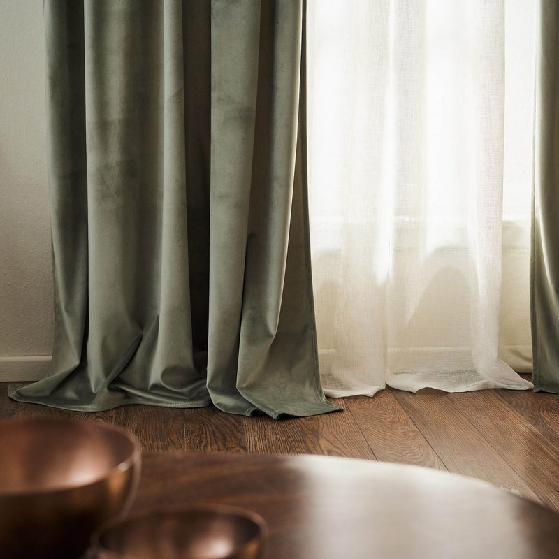 Κουρτίνα με σιρίτι 140x280cm GOFIS HOME  Winter Shadow Green 711/07 - Image 2