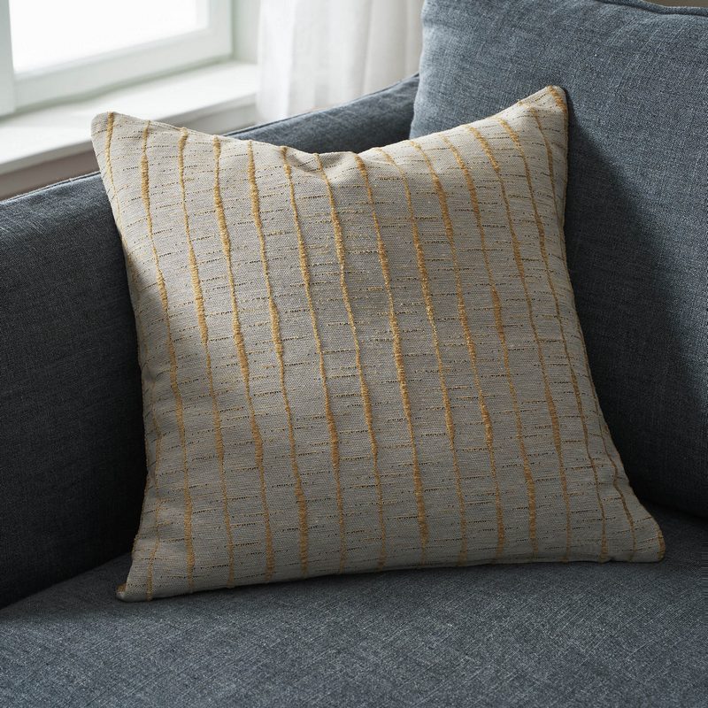 Μαξιλαροθήκη 50x50cm GOFIS HOME  Vespera  Leaf Gold 148/04