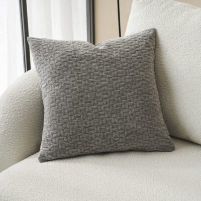 Μαξιλαροθήκη 50x50cm GOFIS HOME Ondine Silver Grey 184/15