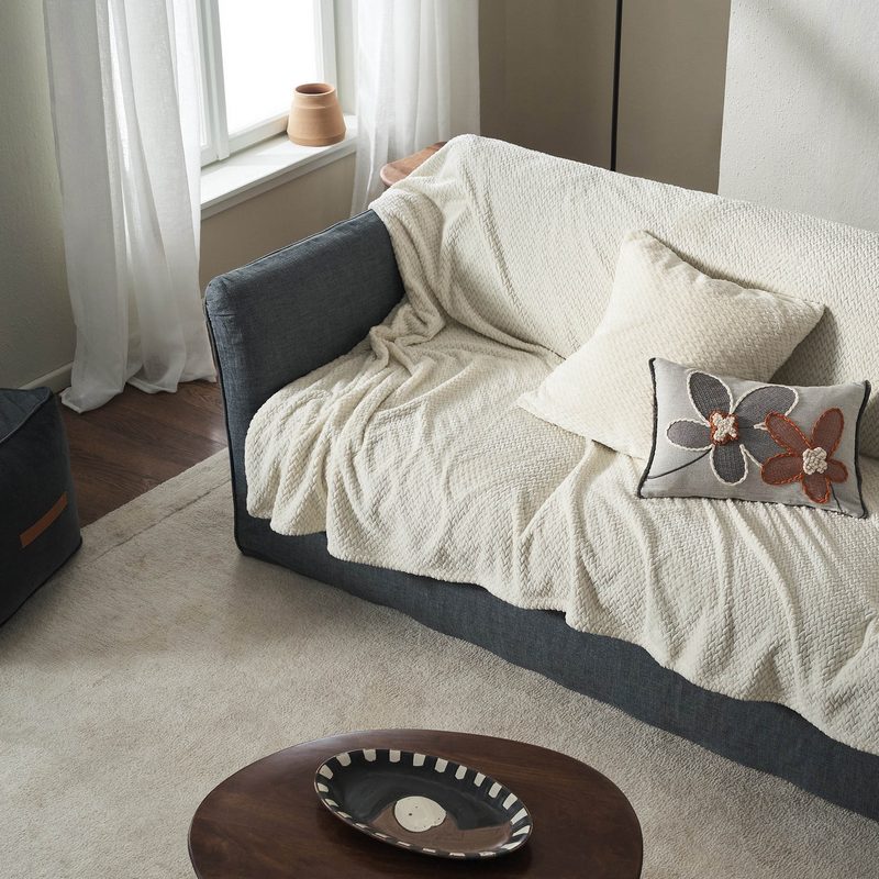 Ριχτάρι Πολυθρόνας 180x180cm GOFIS HOME  Cinnabar Ecru 115/05