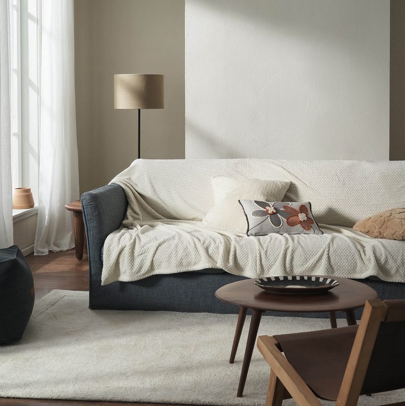 Ριχτάρι Πολυθρόνας 180x180cm GOFIS HOME  Cinnabar Ecru 115/05 - Image 4