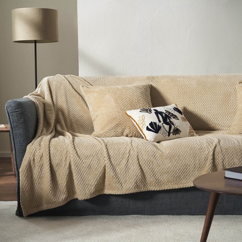 Ριχτάρι Διθέσιου 180x250cm GOFIS HOME  Cinnabar Sesame Beige 115/06