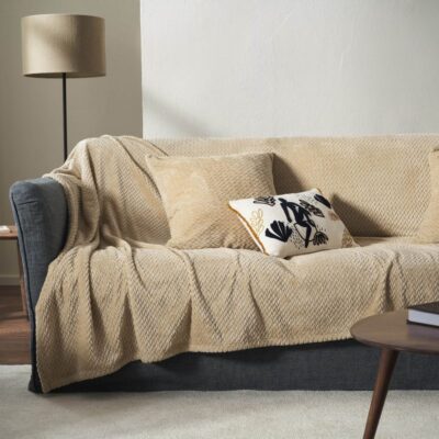 Ριχτάρι Τριθέσιου 180x300cm GOFIS HOME Cinnabar Sesame Beige 115/06