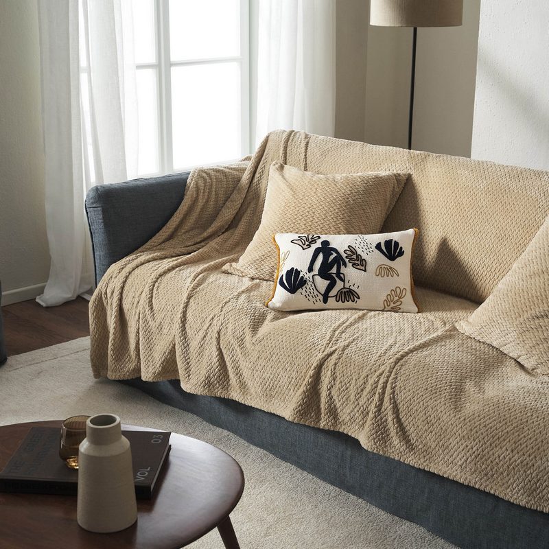 Ριχτάρι Τριθέσιου 180x300cm GOFIS HOME  Cinnabar Sesame Beige 115/06 - Image 3