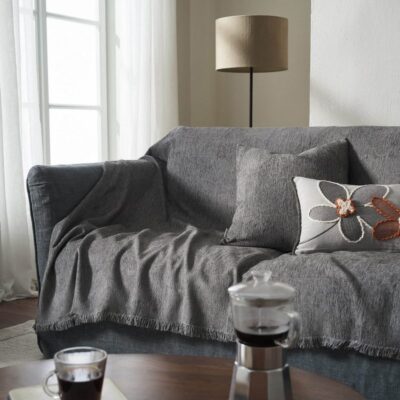 Ριχτάρι Τριθέσιου 180x310cm GOFIS HOME Zephyr Ink Grey 146/15