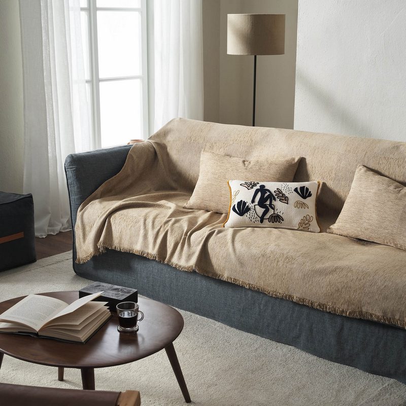 Ριχτάρι Τετραθέσιου 180x350cm GOFIS HOME Zephyr Sesame Beige 146/06 - Image 5