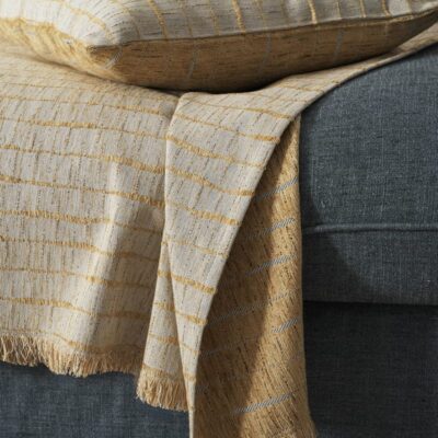 Ριχτάρι Τριθέσιου 180x310cm GOFIS HOME Vespera Leaf Gold 148/04 - Image 3