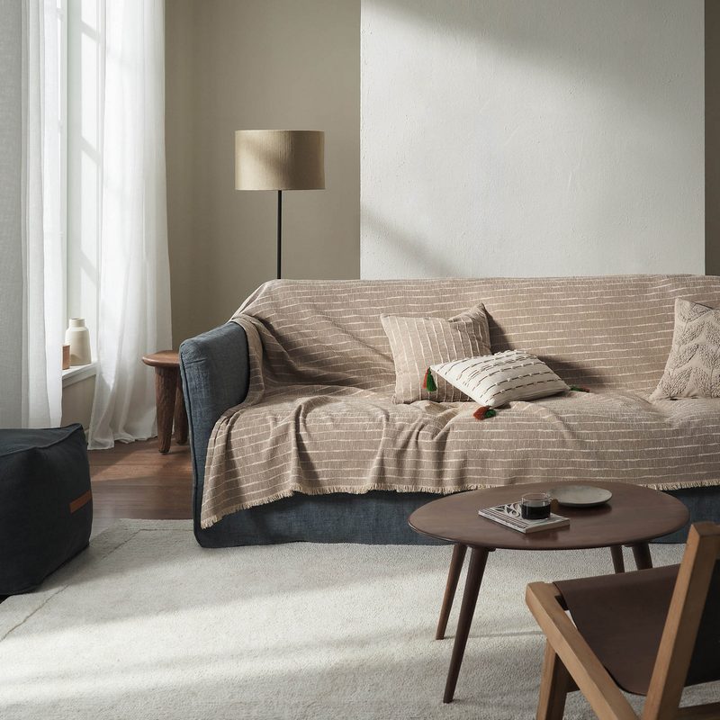 Ριχτάρι Τετραθέσιου 180x350cm GOFIS HOME Vespera Beige 148/06 - Image 6