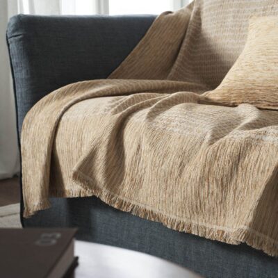 Ριχτάρι Πολυθρόνας 180x180cm GOFIS HOME Meadow Leaf Gold 160/04 - Image 2