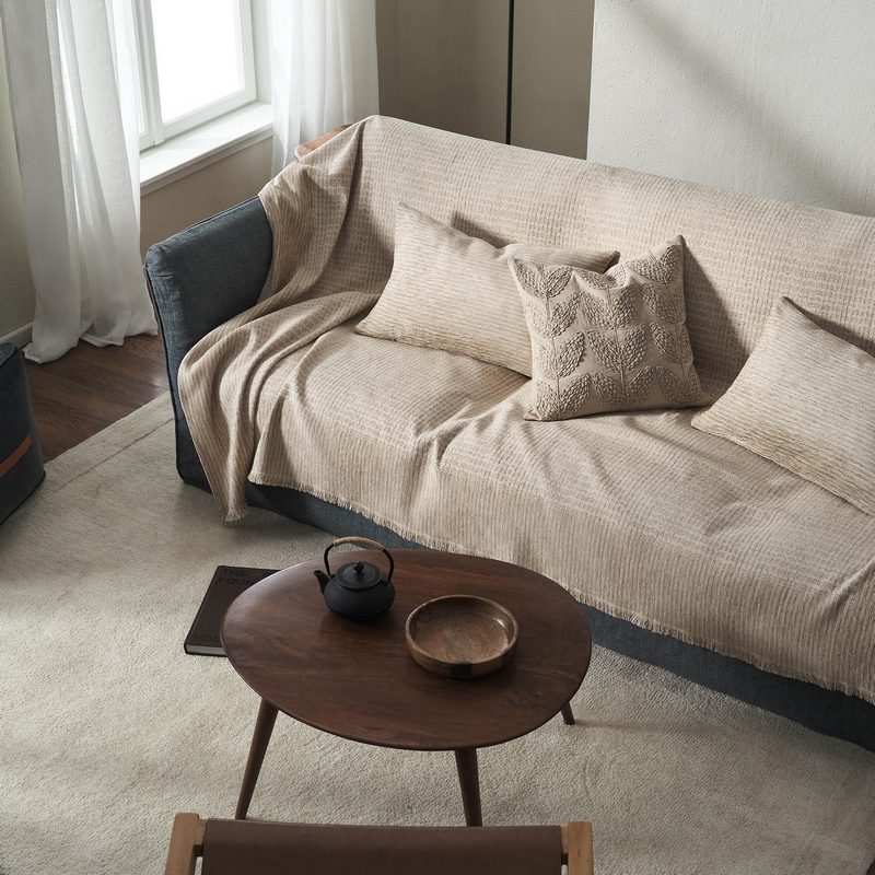 Ριχτάρι Πολυθρόνας 180x180cm GOFIS HOME  Meadow  Beige 160/06 - Image 6