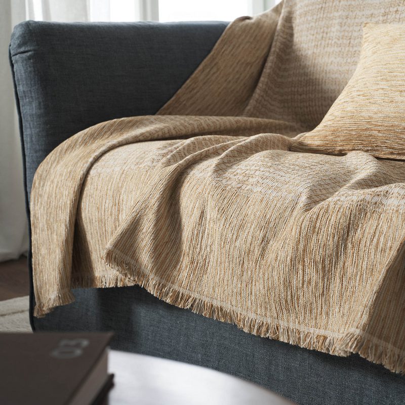 Ριχτάρι Διθέσιου 180x250cm GOFIS HOME  Meadow  Leaf Gold 160/04 - Image 2