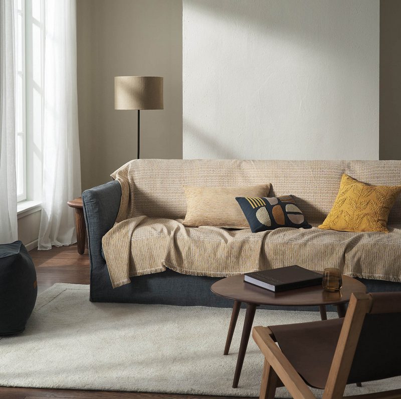 Ριχτάρι Διθέσιου 180x250cm GOFIS HOME  Meadow  Leaf Gold 160/04 - Image 5