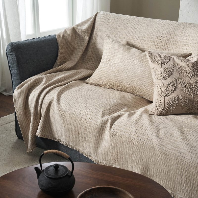 Ριχτάρι Τριθέσιου 180x310cm GOFIS HOME  Meadow  Beige 160/06 - Image 3