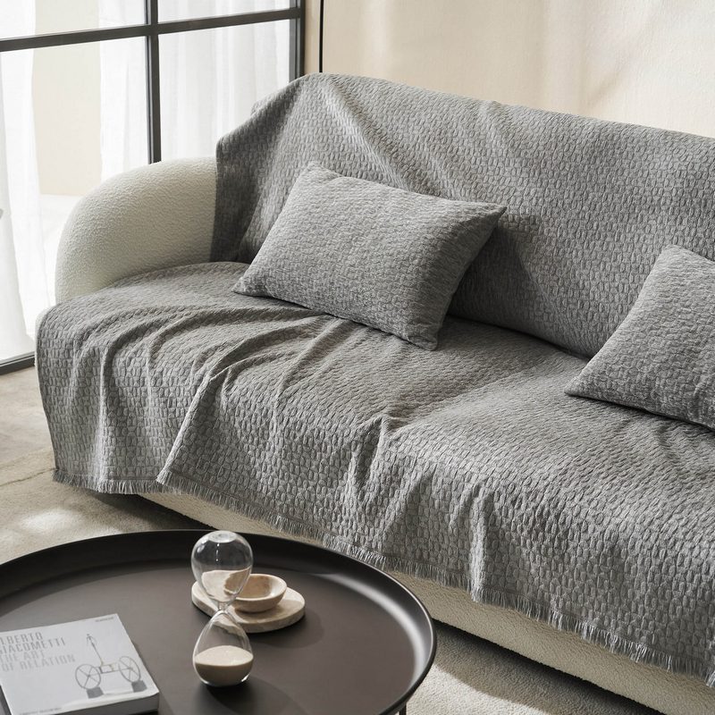 Ριχτάρι Τριθέσιου 180x300cm GOFIS HOME  Ondine Silver Grey 184/15 - Image 3
